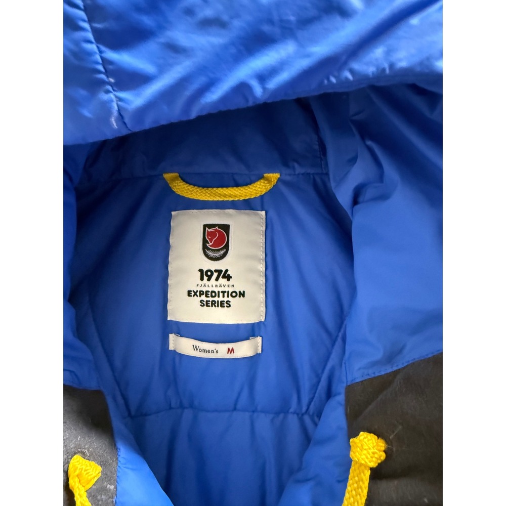FJALLRAVEN BLUE EXPEDITION SERIES DOWN PUFFER JACKET HOODED FULL SIP WOMENS - Picture 10 of 12